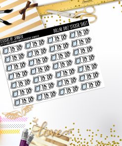 Deco Mini DD692 Planner Stickers, Bullet Journal, Functional Planner Stickers, Stationary Stickers