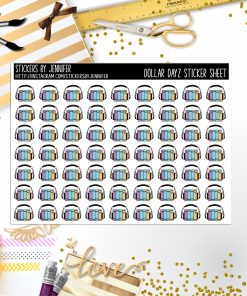 Deco Mini DD709 Planner Stickers, Bullet Journal, Functional Planner Stickers, Stationary Stickers