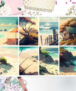 Summer Beach Theme 009 Box Big Happy Planner, Erin Condren, Classic Happy Planner